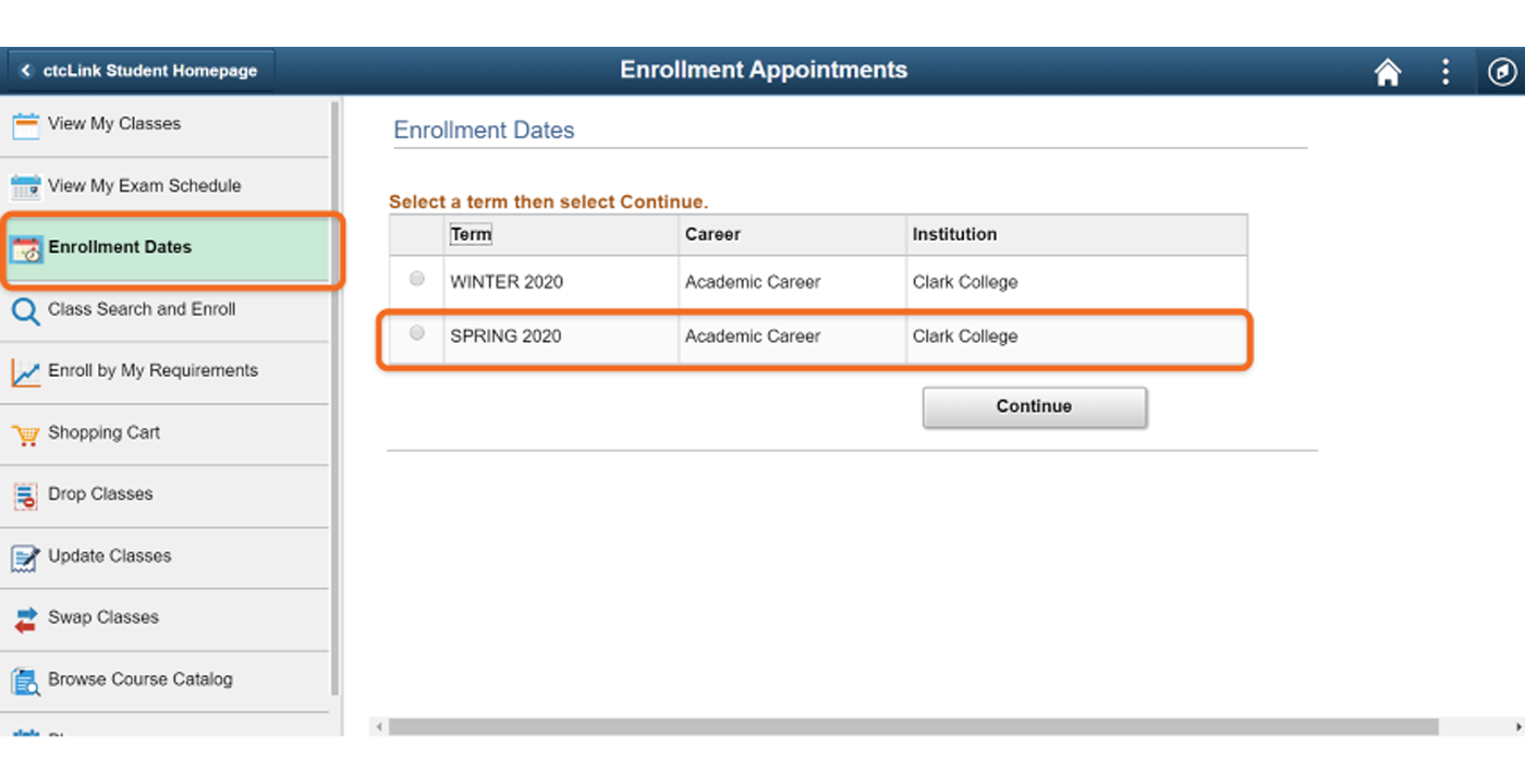 Enrollment Appointments
