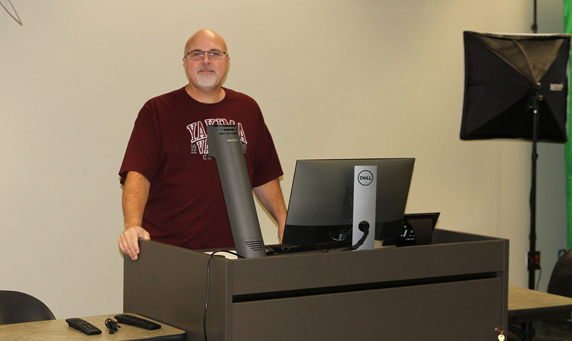 Kevin Hager in YVC's Teaching and Learning Center