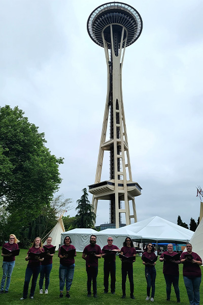 Choir as base of Space Needle