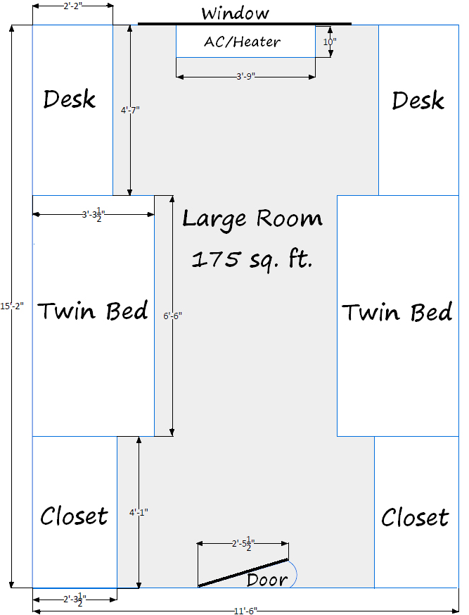 Large room floor plan