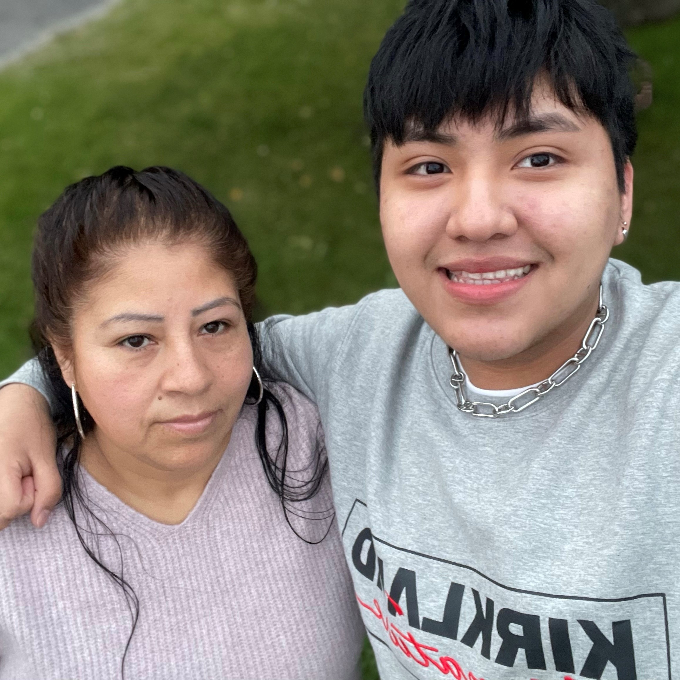 Gilbert Solano and his mom
