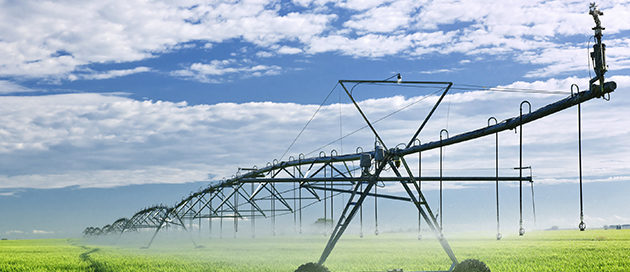 Industrial Irrigation Equipment in Farm Field
