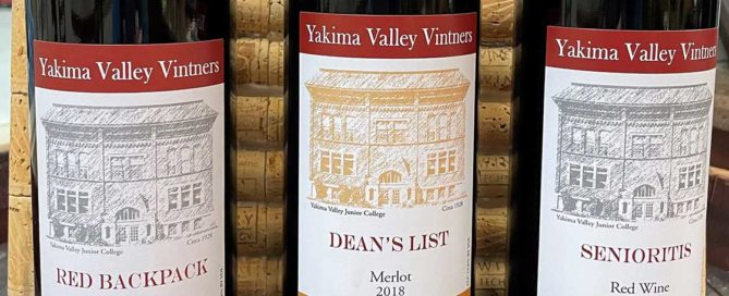 Winning wines photographed in YVC's Yakima Tasting Room